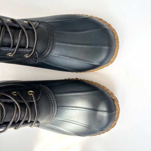 Tommy Hilfiger Lace Up Rubber Sole Lace Up Russel Rain Ankle Boots - Sz 8 - Picture 3 of 16